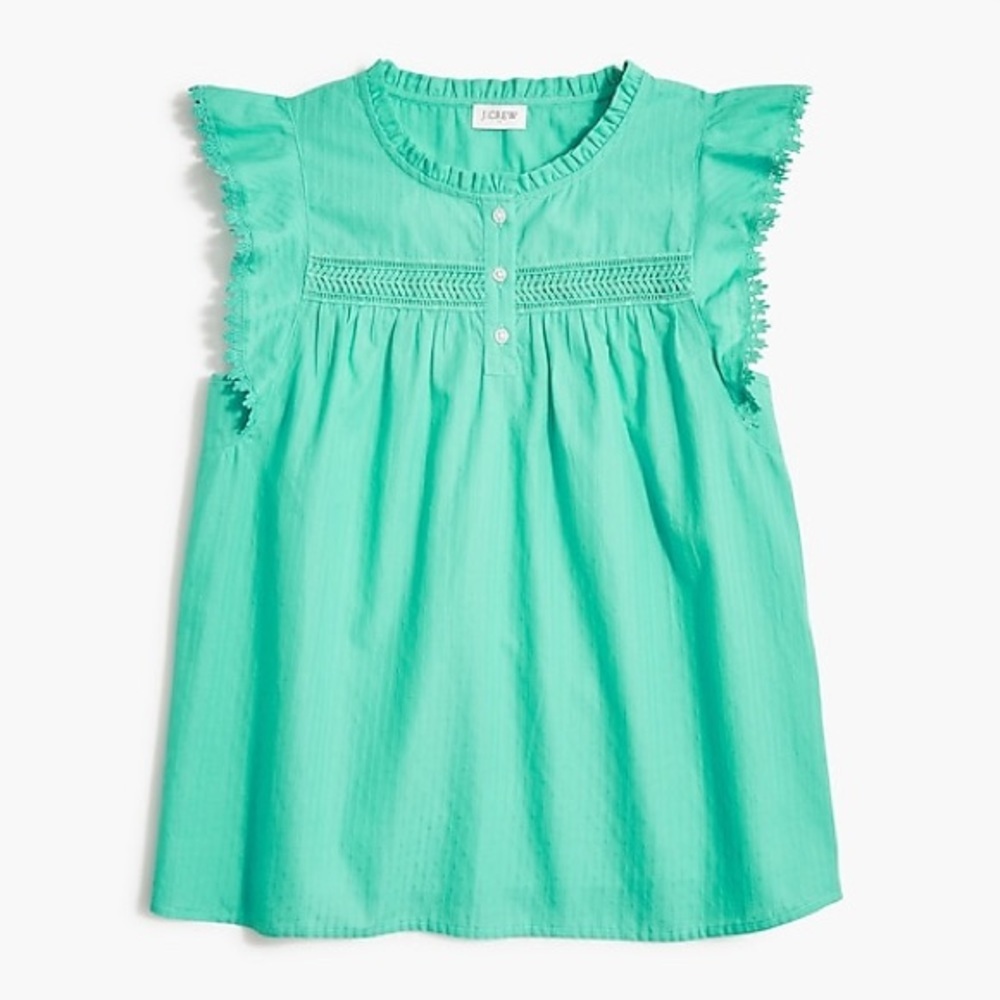 J Crew Sleeveless ruffle top